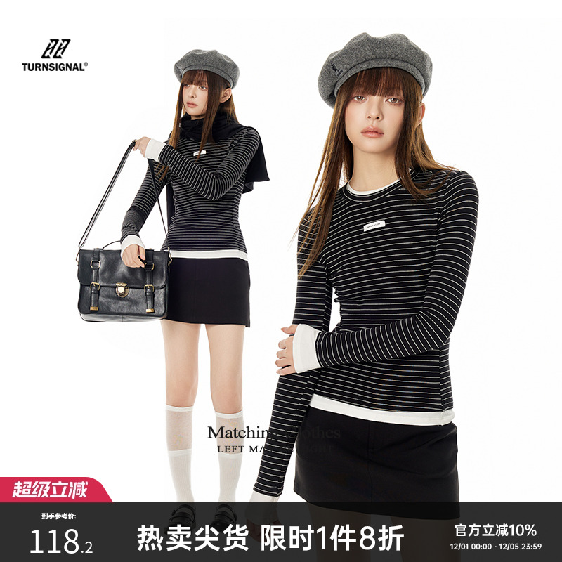 TurnSignal圆领长袖T恤