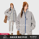 TurnSignal潮牌立领颗粒绒外套女秋冬2025新款 休闲宽松保暖夹克冬