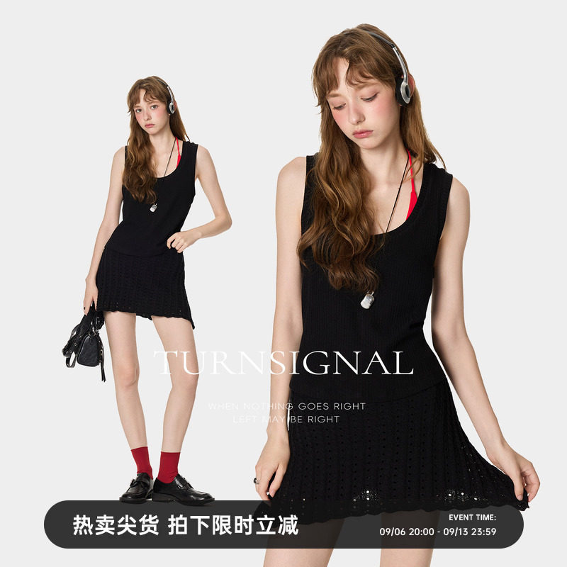 TurnSignal潮牌圆领背心女图片