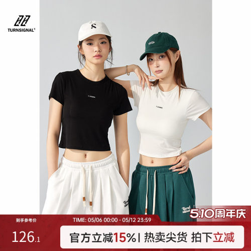 TurnSignal短袖T恤女短款夏