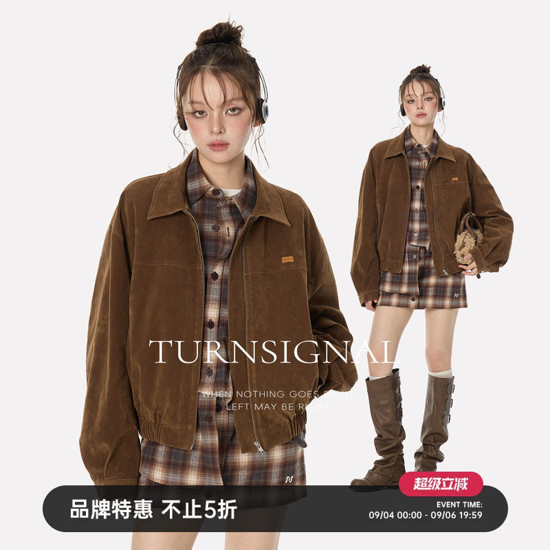 TurnSignal短款麂皮绒外套女图片