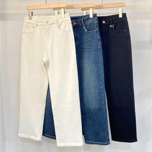 百搭牛仔裤 2025秋冬新款 高腰显瘦磨毛小直筒修身