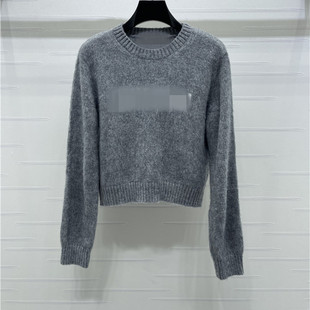 2025秋冬新款 毛衣 圆领字母提花时髦百搭针织衫