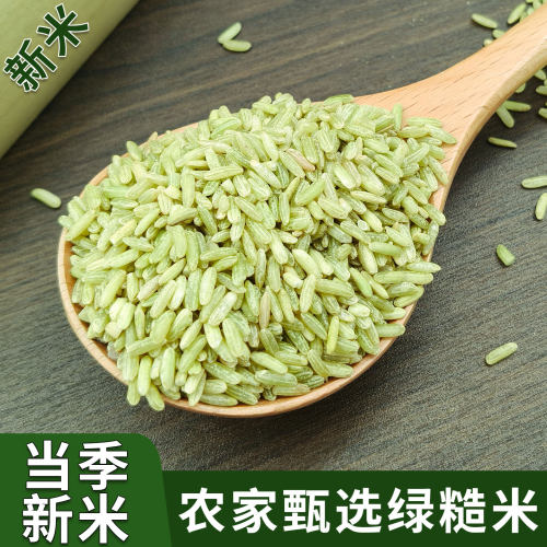 绿糙米健康粗粮新米粗粮粥糙米饭专用米绿谷杂粮绿色大米糙糯米