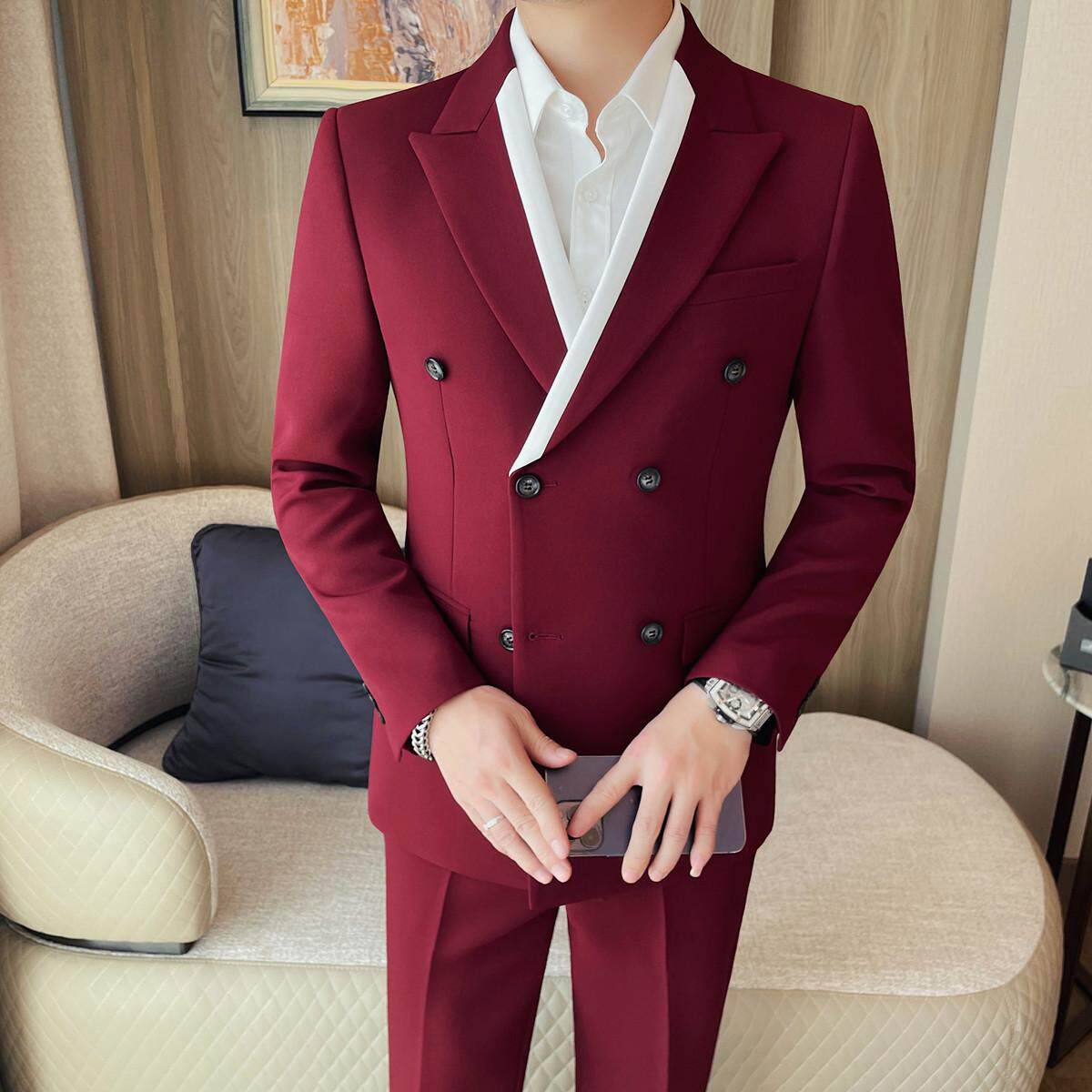 XF1069-P160单西男士春季新款双排扣纯色百搭商务休闲婚礼礼服,男装西服,电商B333