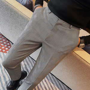 XK388-P88 千鸟格男式垂感西裤西装裤商务正装休闲长裤男士裤子，男装西服套装，电商B333