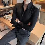 JR7667-P70V领衬衫男士秋冬新款纯色百搭衬衣商务正装，男装衬衫，电商B333