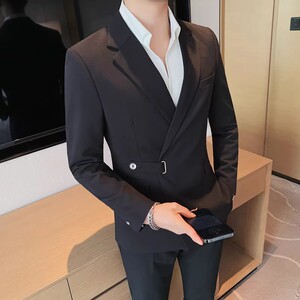 老款继续做23526-P175 西装外套男士秋冬新款单排扣西服纯色商务图片