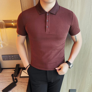 BK8001-P48 男士夏季新款时尚百搭休闲翻领短袖POLO衫图片