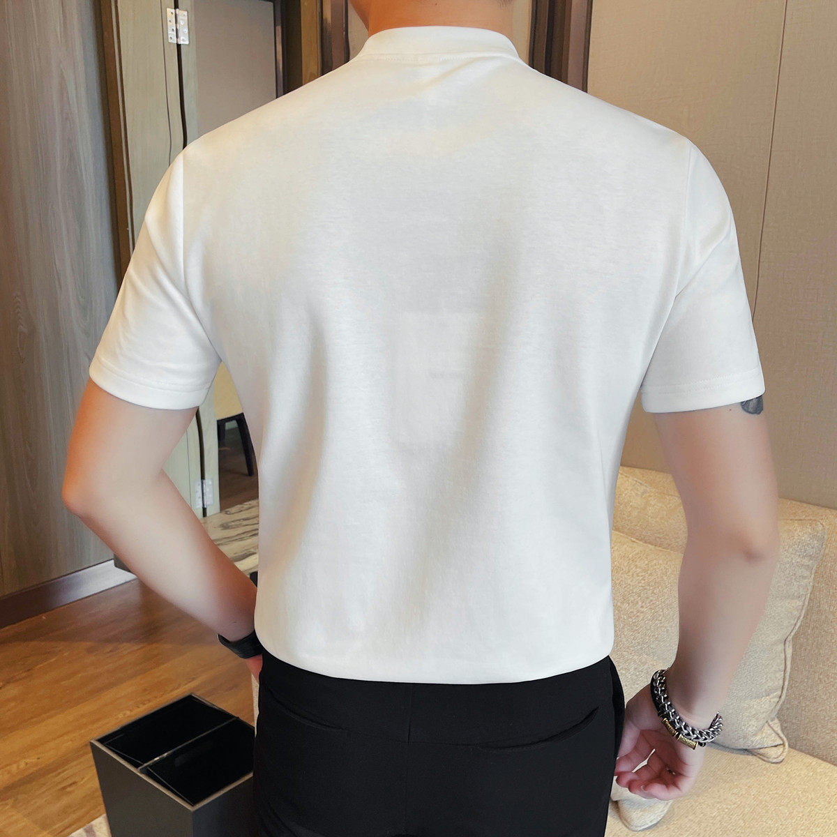7540-P55男士短袖夏季新款时尚百搭休闲圆领短袖T恤,男装T恤,电商B333