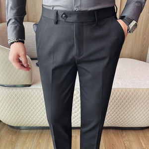 K2701-特P55男士休闲西裤秋冬款商务春季新款男裤高级感修身小脚图片