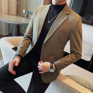 23606-P150西装外套男士秋冬新款修身单排扣西服商务休闲