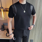 7536-P55男士短袖夏季新款时尚百搭休闲圆领短袖T恤，男装T恤，电商B333
