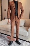 TZ23612-P235西装两件套男士纯色西服商务休闲单排两粒扣西服，男装西服，电商B333
