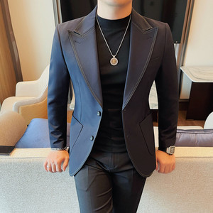 XF1066-P155 两粒单排扣西装外套男士秋冬新款纯色西服高级感单西图片