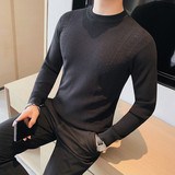 HM019-P58男士毛衣秋冬针织衫线衣修身套头长袖圆领打底，男装T恤，电商B333