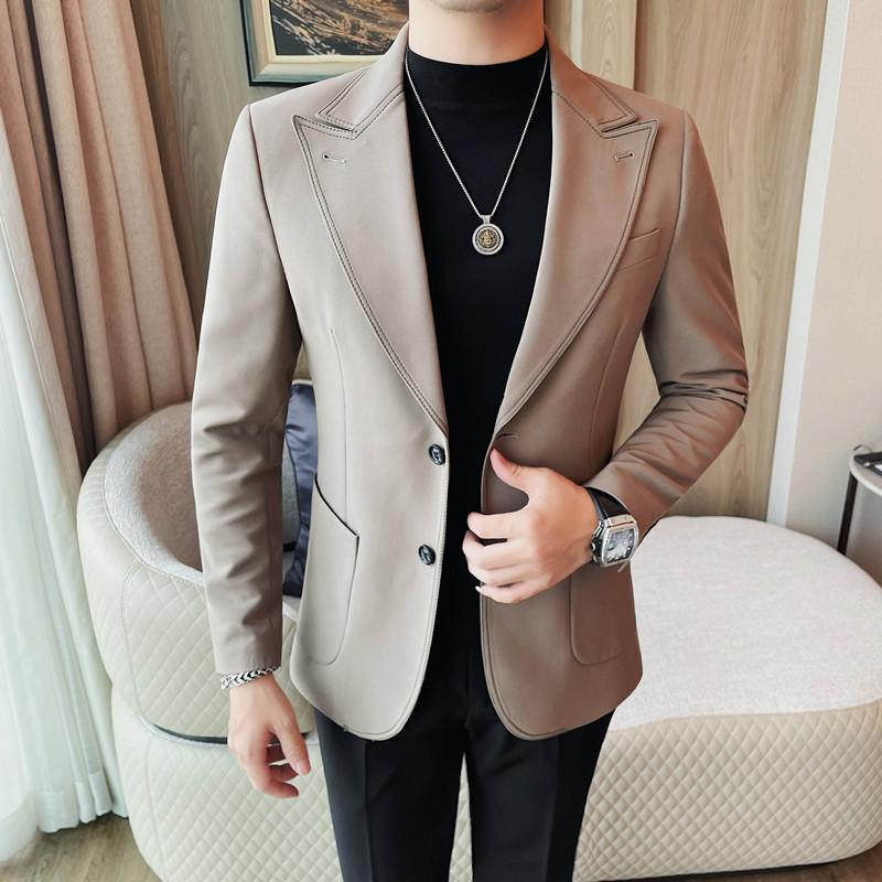 XF1066-P155两粒单排扣西装外套男士秋冬新款纯色西服高级感单西,男装西服套装,电商B333