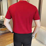 7542-P55男士短袖夏季新款时尚百搭休闲V领短袖T恤，男装T恤，电商B333