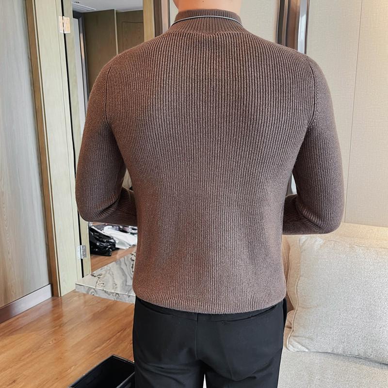 3711-P78微宽松毛衣男士秋冬新款长袖半高领针织衫中领打底衫男,男装针织衫/毛衣,电商B333