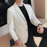 XZ502-P155单排扣西装外套男士商务免烫便服修身休闲纯色西服，男装西服套装，电商B333