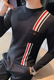HM012-P58秋冬男士毛衣针织衫修身线衣套头长袖圆领打底，男装T恤，电商B333