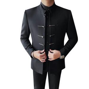 XF1059-P150 中山装男士秋冬西装 纯色单排扣小西装图片