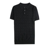 PT22-P65针织冰丝短袖polo衫男士夏季休闲修身镂空翻领半袖t恤，男装T恤，电商B333
