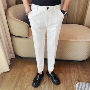 K6215-P78 休闲裤男士新款小脚裤商务正装九分西裤免烫百搭西裤图片