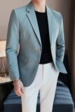 XZ502-P155单排扣西装外套男士商务免烫便服修身休闲纯色西服，男装西服套装，电商B333