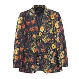 X1061-P148西装外套男士2025新款春秋小碎花韩版修身免烫小西服男，男装西服套装，电商B333