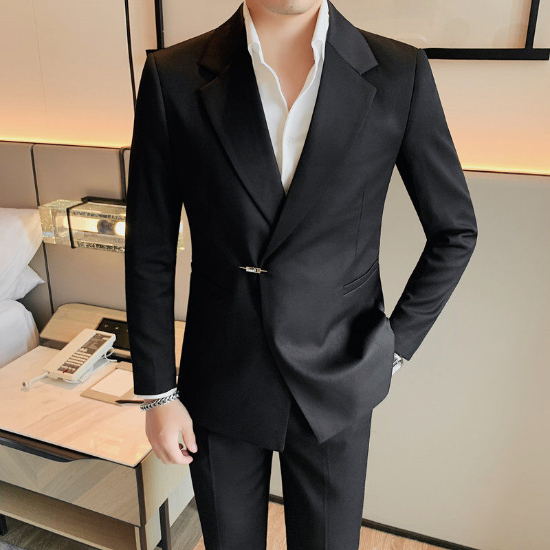XF1032-P165西服外套男士潮流休闲纯色帅气小西装外套白色,男装西服套装,电商B333