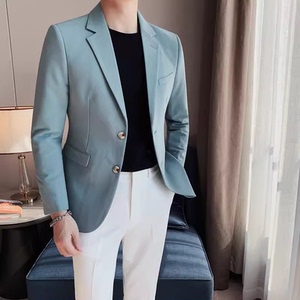 老款继续做XZ502-P155单排扣西装外套男士商务免烫便服修身图片