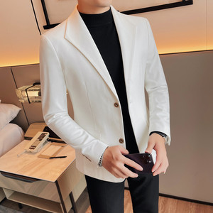 XF1037-P145单排扣两粒扣后中开叉西装男士秋季西服外套上衣修身