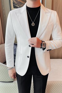 XF1066-P155 两粒单排扣西装外套男士秋冬新款纯色西服高级感单西图片