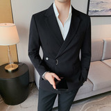23526-P175西装外套男士秋冬新款单排扣西服纯色商务休闲百搭单，男装西服套装，电商B333