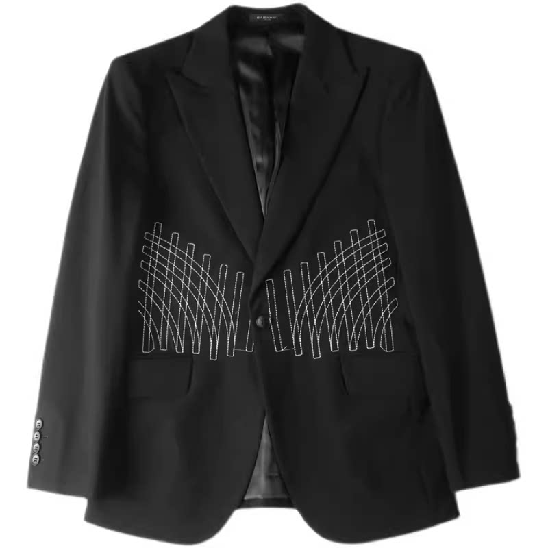 老款继续做6082-P238西装外套男士一粒单排扣西服双开叉戗驳领,男装西服套装,电商B333