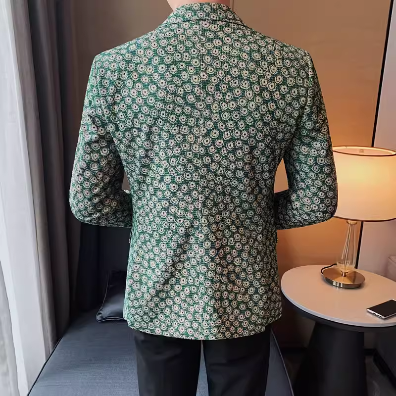 老款继续做X6060-P155花西装外套男冬季新款修身灯芯绒休闲西服,男装西服套装,电商B333