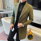 23686-P198加棉中长款西装西服外套单排扣风衣大衣，男装风衣，电商B333
