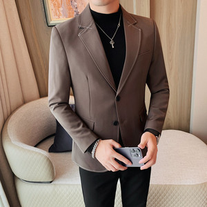 23596-P155 两粒单排扣西装外套男士秋冬新款 后中开叉西服图片
