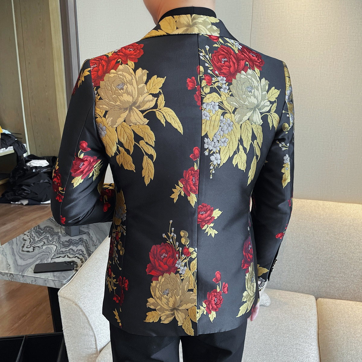 XF1077-P155男士西服外套时尚潮流刺绣西装外套西服上衣,男装西服,电商B333