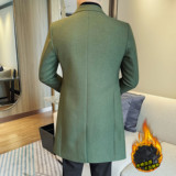 23686-P198加棉中长款西装西服外套单排扣风衣大衣，男装风衣，电商B333