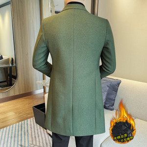 23686-P198 加棉中长款西装西服外套 单排扣风衣 大衣图片