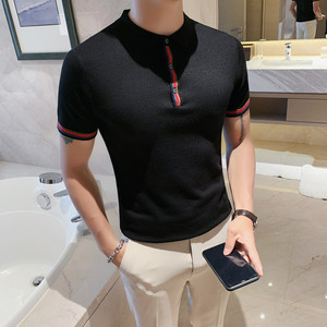 1205-P55夏季型男纯色短袖翻领潮流休闲POLO衫 现货图片