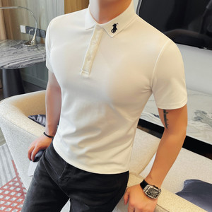 PL3613-P48男士短袖T恤夏季新款时尚百搭休闲翻领短袖POLO衫