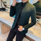 1036-P145男士西装外套西服上衣小西装修身立领休闲潮流帅气，男装西服套装，电商B333