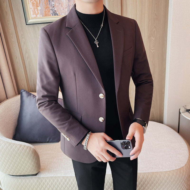 XZ502-P155纯色西装外套男士百搭西服礼服商务休闲小西装,男装西服套装,电商B333