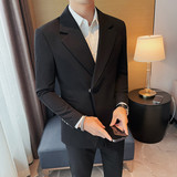 XF023-P155西服外套男士潮流休闲纯色帅气小西装外套，男装西服套装，电商B333