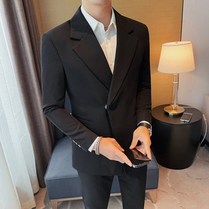 XF023-P155 西服外套男士潮流休闲纯色帅气小西装外套图片