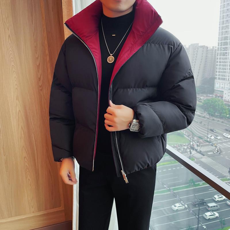 M23083-P193两面穿棉衣冬季潮流纯色双面穿棉衣外套,男装棉衣,电商B333
