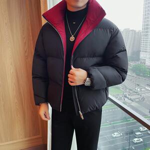 M23083-P193 两面穿棉衣冬季潮流纯色双面穿棉衣外套图片